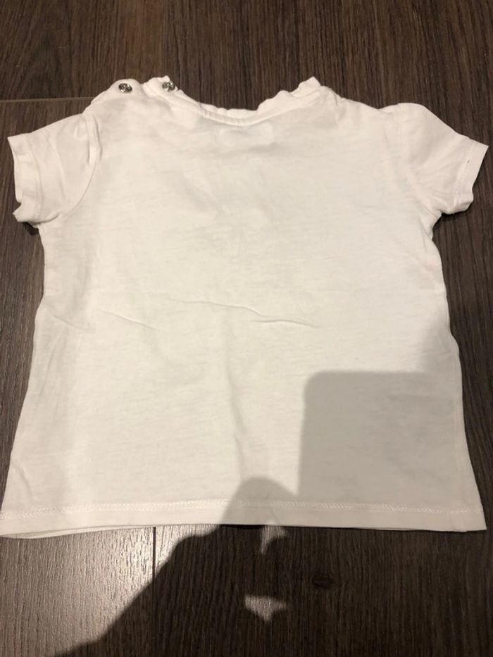 2 T-shirts manches courtes 6-9 mois Mango - photo numéro 4