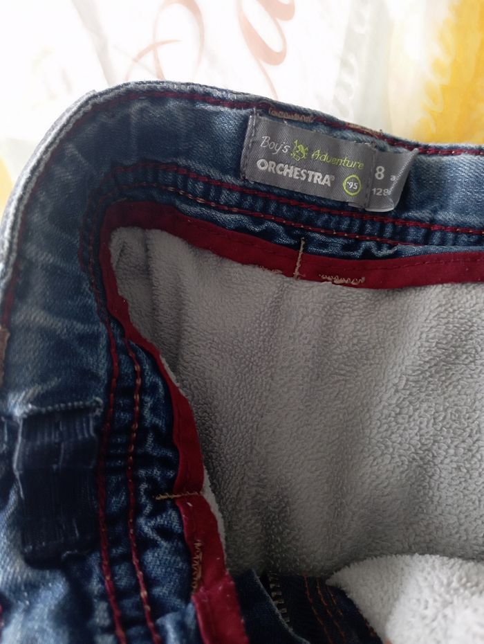 Jeans doublé polaire bleu réglable orchestra 8 ans 3€ - photo numéro 3