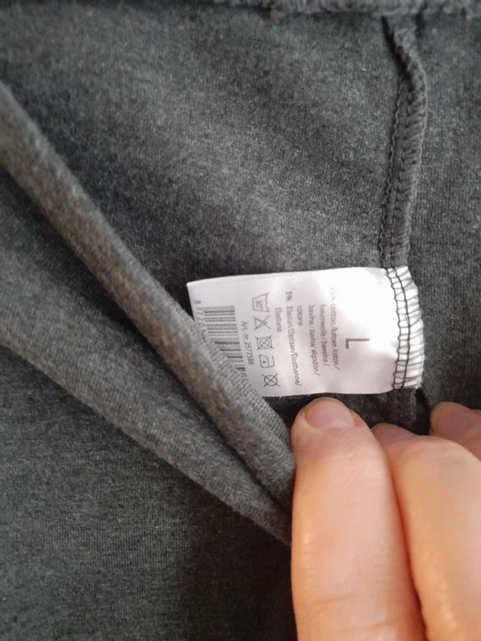 Legging gris ligne verte - photo numéro 2