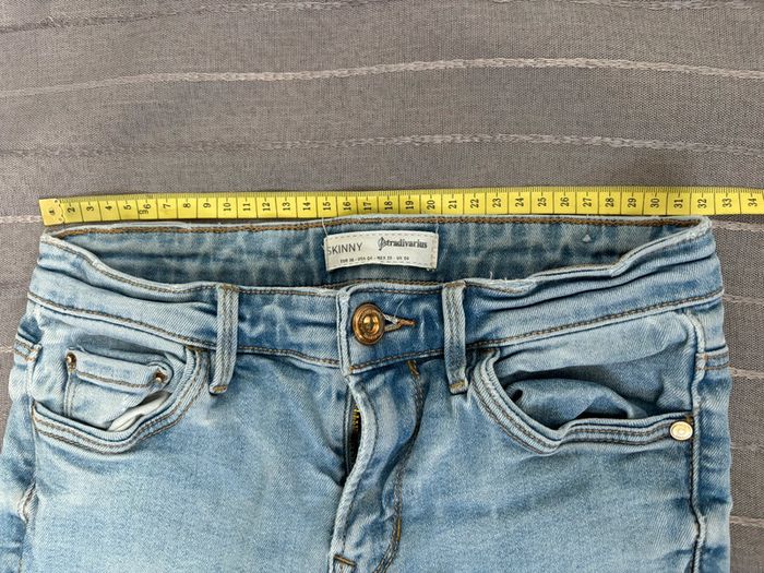 Beau jean skinny légèrement destroy bleu clair stradivarius 36 - photo numéro 4