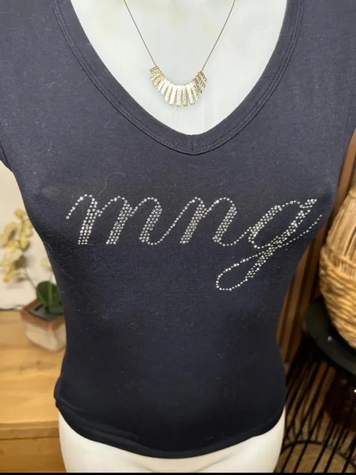 T-shirt noir strass - photo numéro 3