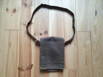 Sacoche en cuir marron