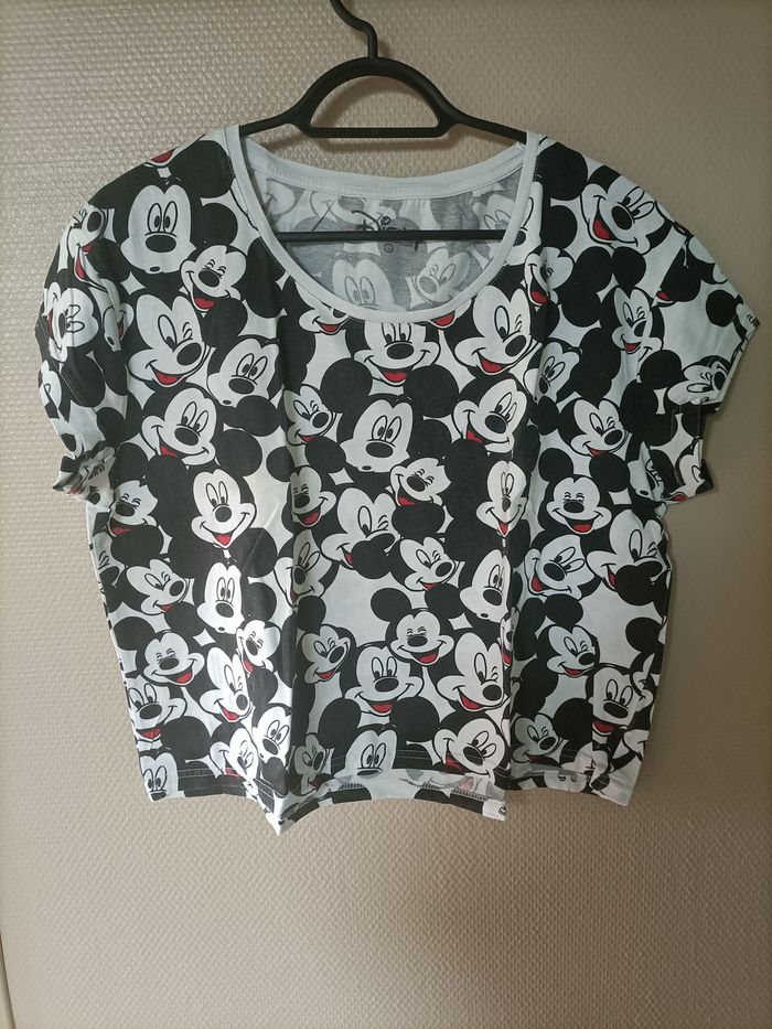 Tshirt disney mickey cropped court