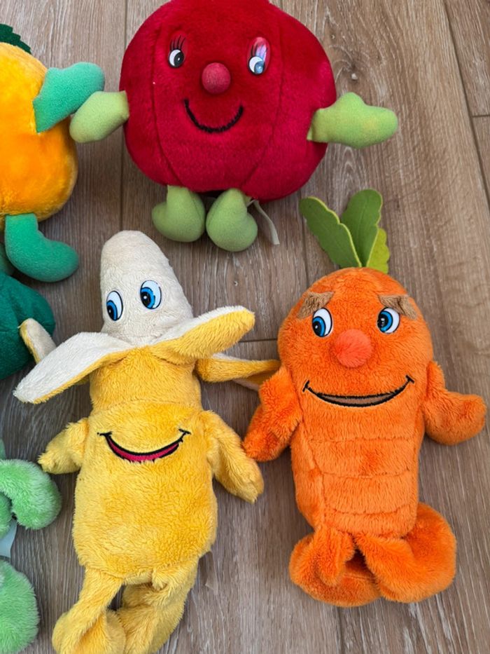 Lot peluches légumes et fruits - photo numéro 3