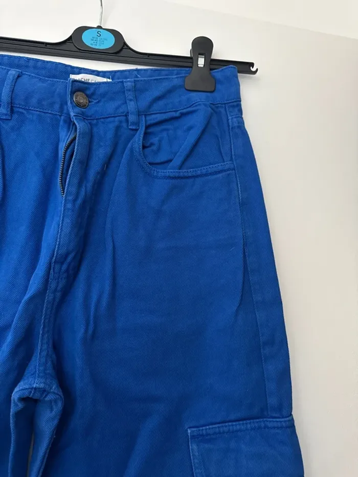 Jean effet cargo large Cache Cache bleu - photo numéro 3