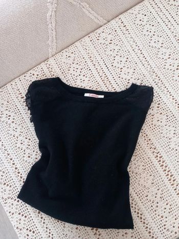 Pull fin noir Camaïeu