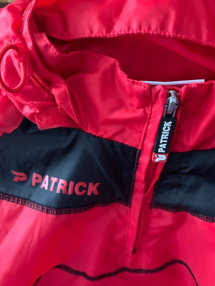 Patrick imperméable parka veste pluie vent rouge enfant xxs capuche kway - photo numéro 5