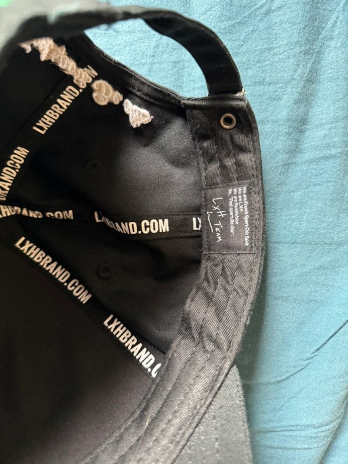 Casquette LXH noire éclaboussures vertes – réglable - photo numéro 6