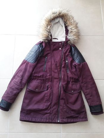 Manteau long prune femme M JENNYFER TBE