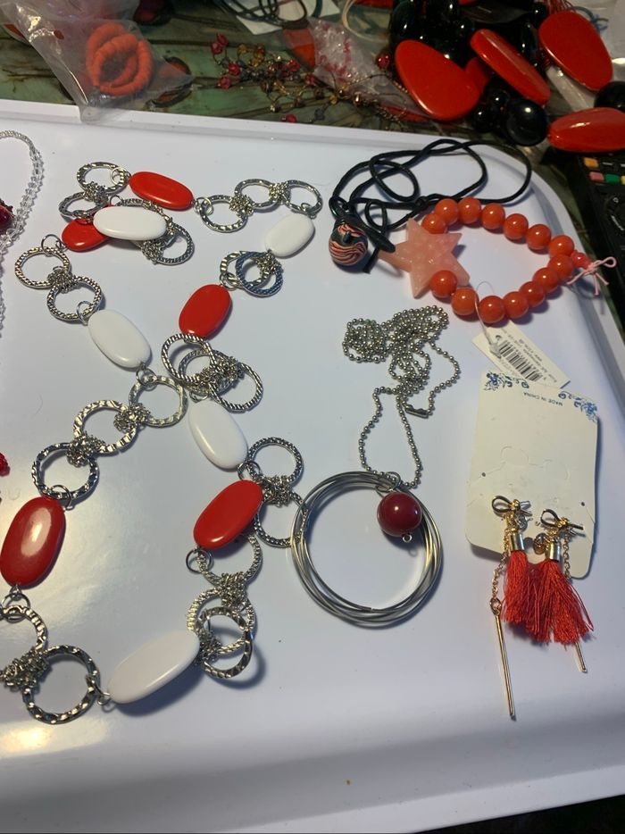 Gros lot bijoux rouges (voir descriptif) - photo numéro 7