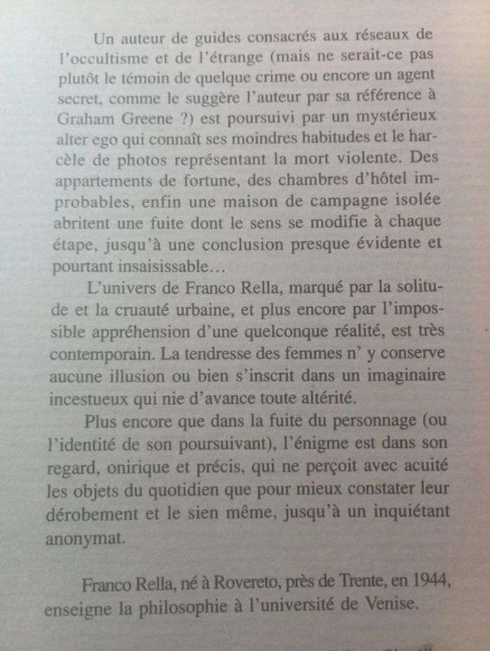 Franco Rella - A travers l'ombre - photo numéro 3