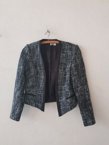 Veste blazer coupe courte en laine