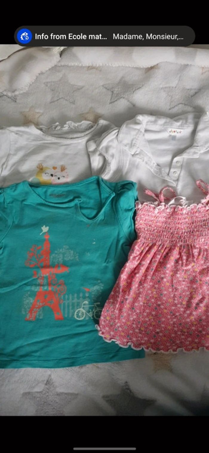 Lot t-shirt 2 ans fille été