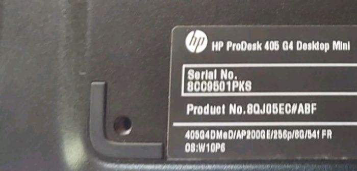 HP Prodesk 405 G4 Mini PC AMD Athlon 220GE 3.4 GHz USB3.0 NAS Openmediavault - photo numéro 4