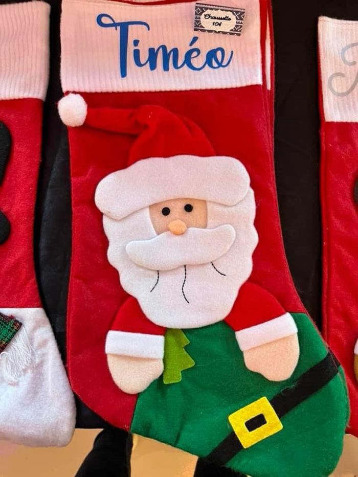 Chaussette de Noël personnalisée père Noël - photo numéro 2