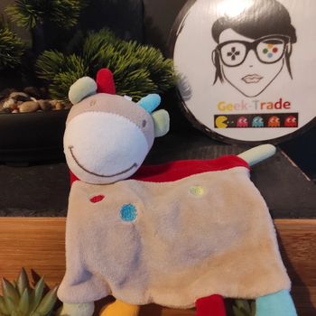 Doudou Siplec Mots D'enfants Leclerc Vache Girafe Gris Rouge  #geektradedoudou