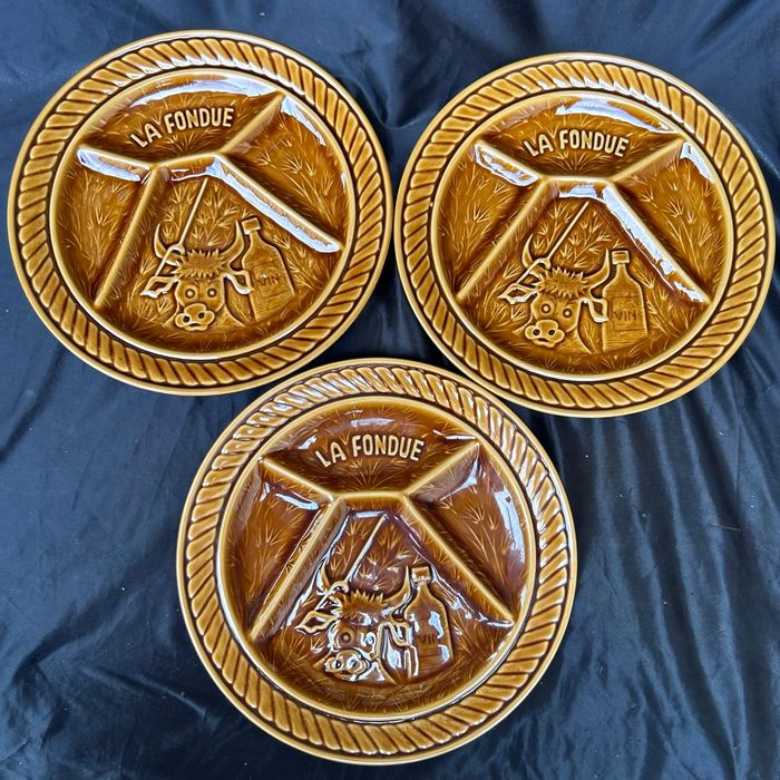 Ensemble de 6 assiettes à fondue à compartiments Sarreguemines - photo numéro 5