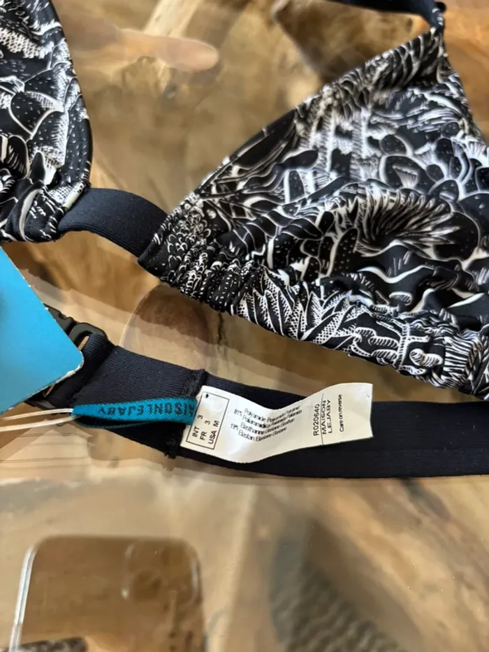 Haut de maillot de bain triangle Maison Lejaby noir blanc - photo numéro 5