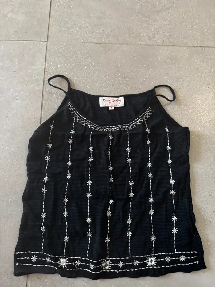 Haut noir René Derhy, taille M, très bon état