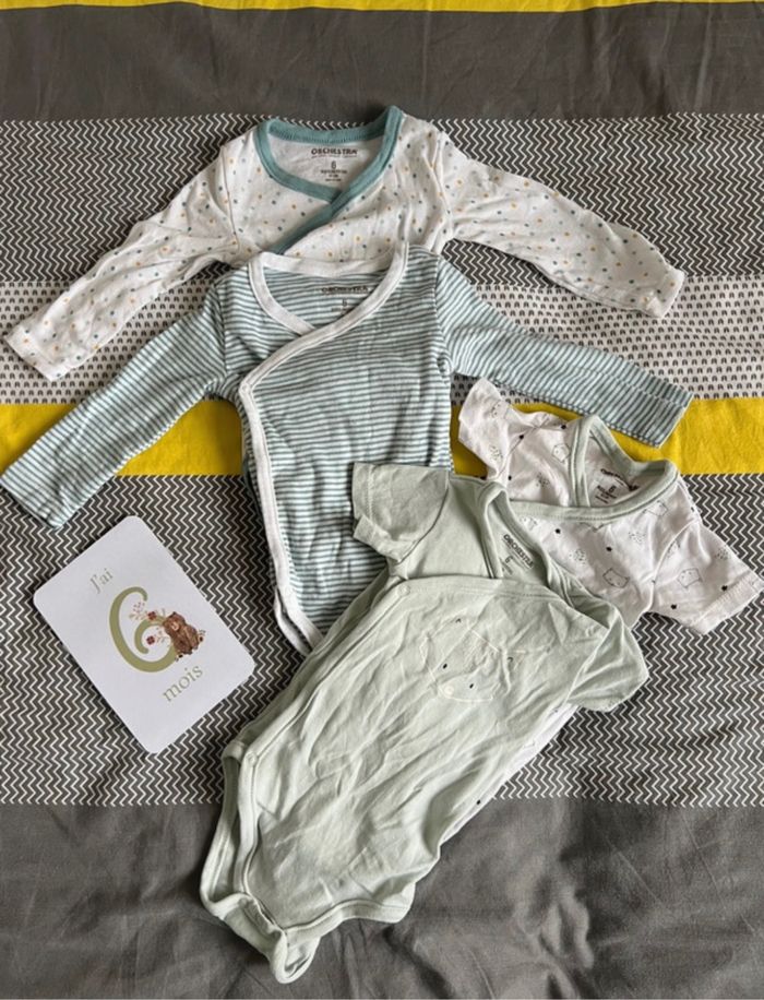 Lot de bodies 6 mois Orchestra