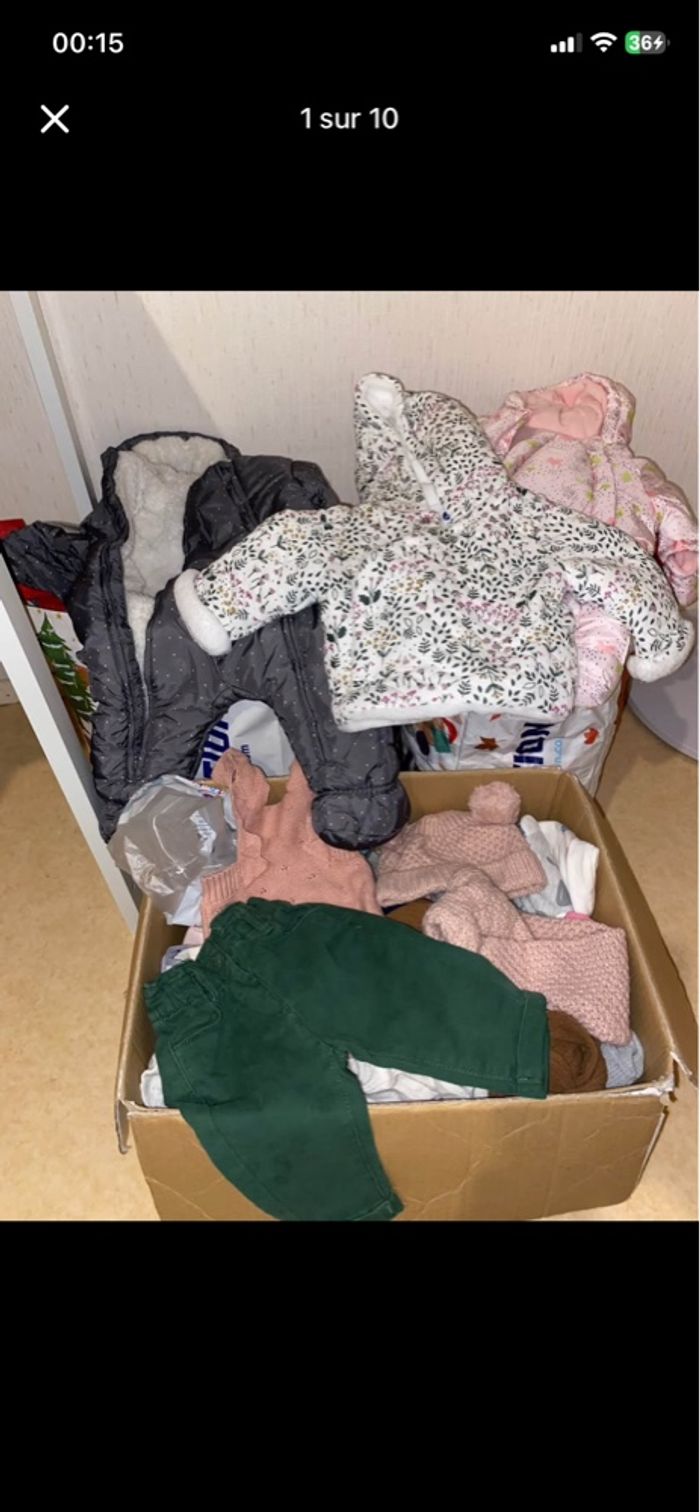 Gros lot de vetements bébé fille,mixte - photo numéro 4