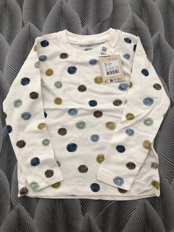 Sweat manches longues coton à motifs smileys enfant