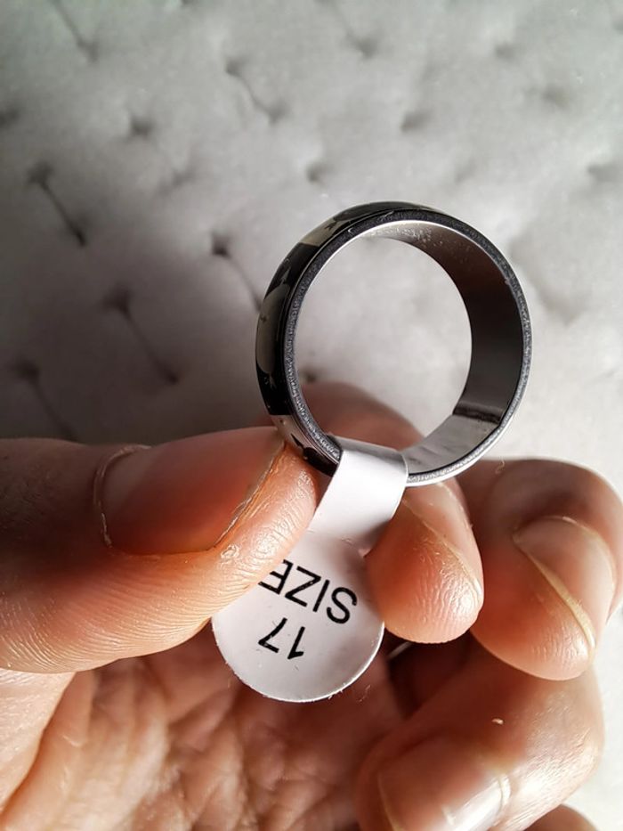 Bague acier inoxydable motifs - photo numéro 3