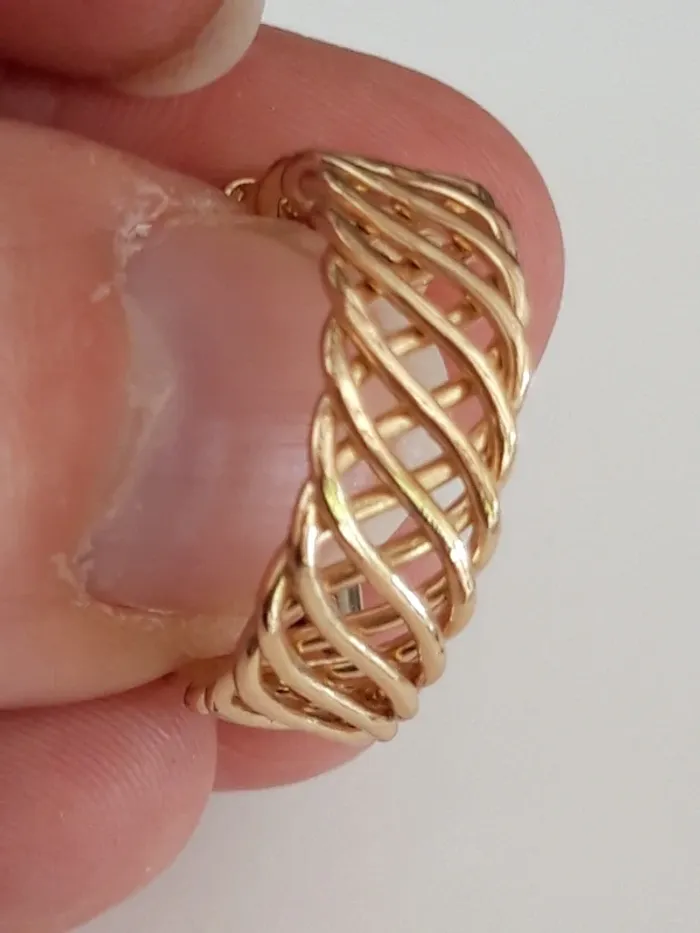 Bague fantaisie ajourée ajustable - photo numéro 4