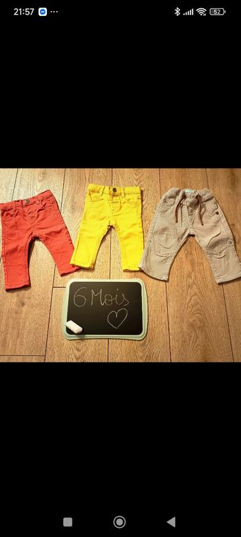 Lot de pantalons 6 mois