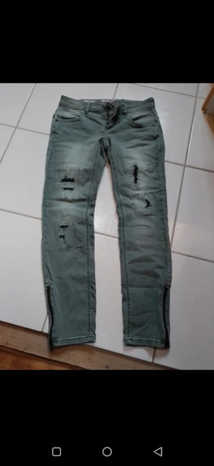Jeans femme skinny gris vert Street One - photo numéro 10