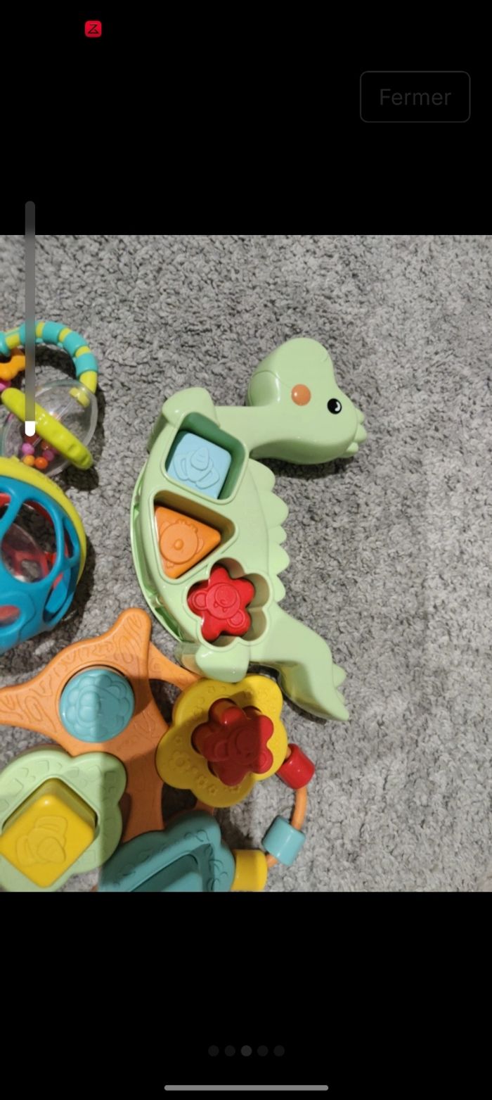 Lot jeu forme dinosaure balle hochet - photo numéro 3