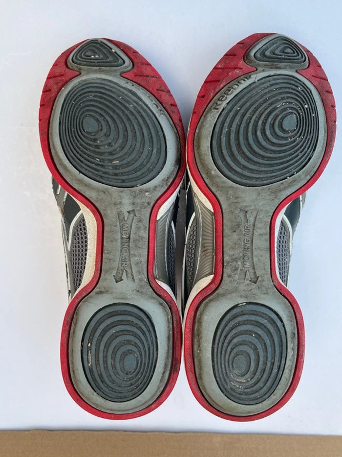 Chaussures de sport Reebok easy tone - gris argenté, rouge et blanc - photo numéro 16