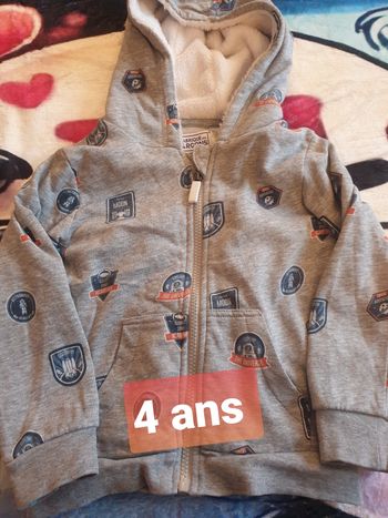 Gilet sweat chaud la fabrique des garçons 4 ans