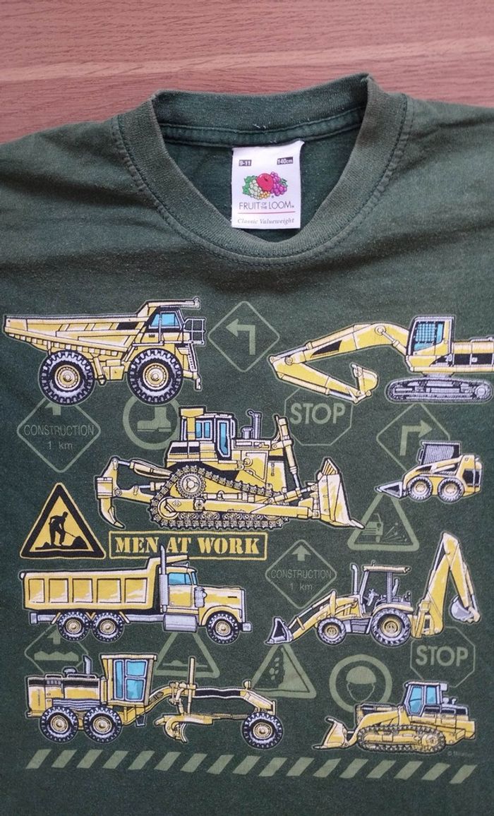 T-shirt garçon "Engins de chantier" - photo numéro 2