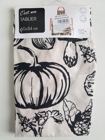 Tablier thème potager, neuf