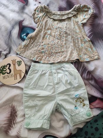 Ensemble d'été, haut et short 3 mois