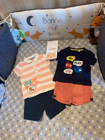 Lot de 2 ensemble été taille 6 mois