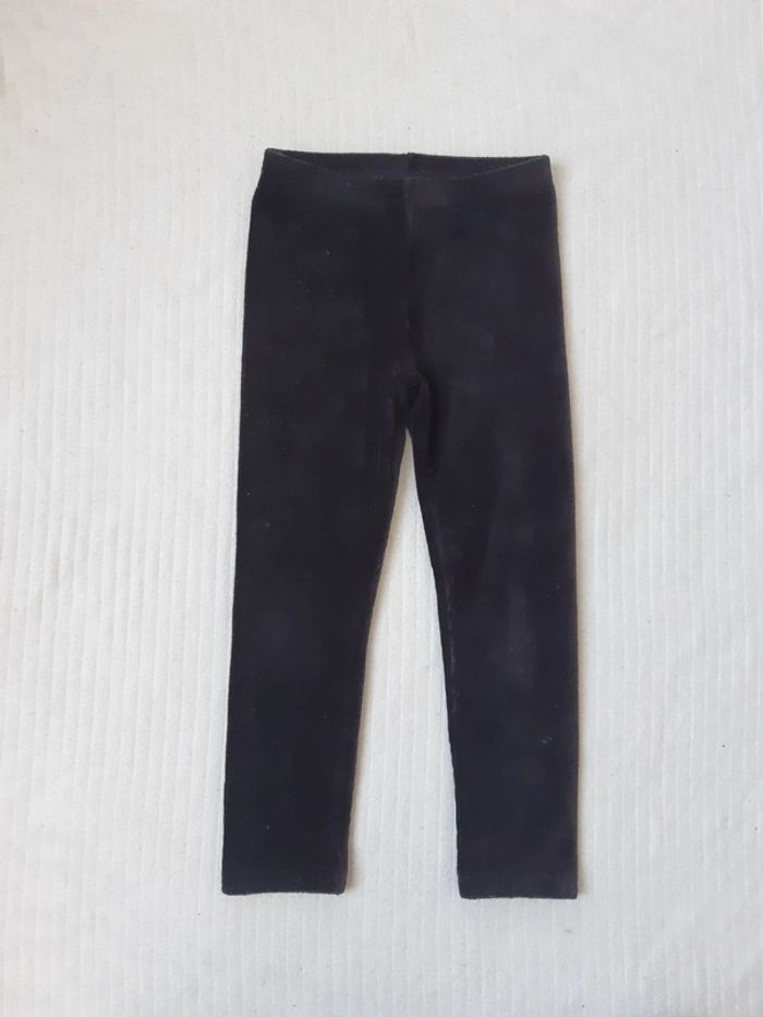 Pantalon legging noir côtelé 5 ans