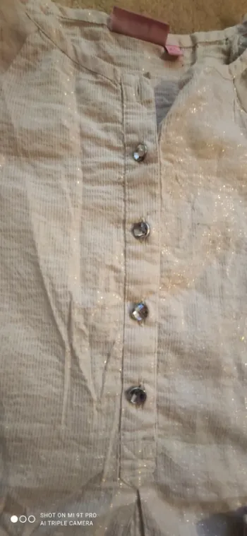 Blouse fils dores 10 ans nky