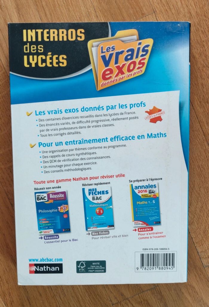 Livre Interros des lycées Maths Terminale S et spécialité - photo numéro 2