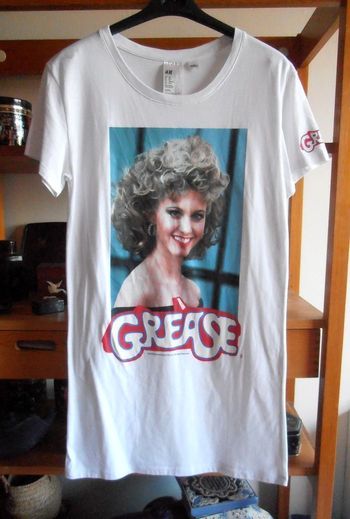 Chemise de nuit femme, Grease, H&M, Olivia Newton John, taille XS (34-36 S)