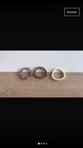 Lot de 3 bracelets en perles fait main