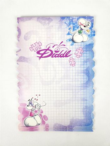Bloc de Feuilles Diddl Original A5 "Puzzle" - 21 Feuilles - Très Bon État