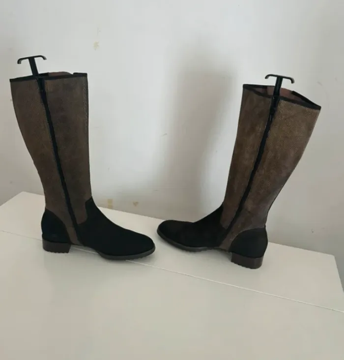 botte mam'zelle marron doré pointure 40  Véritables cuir - photo numéro 3