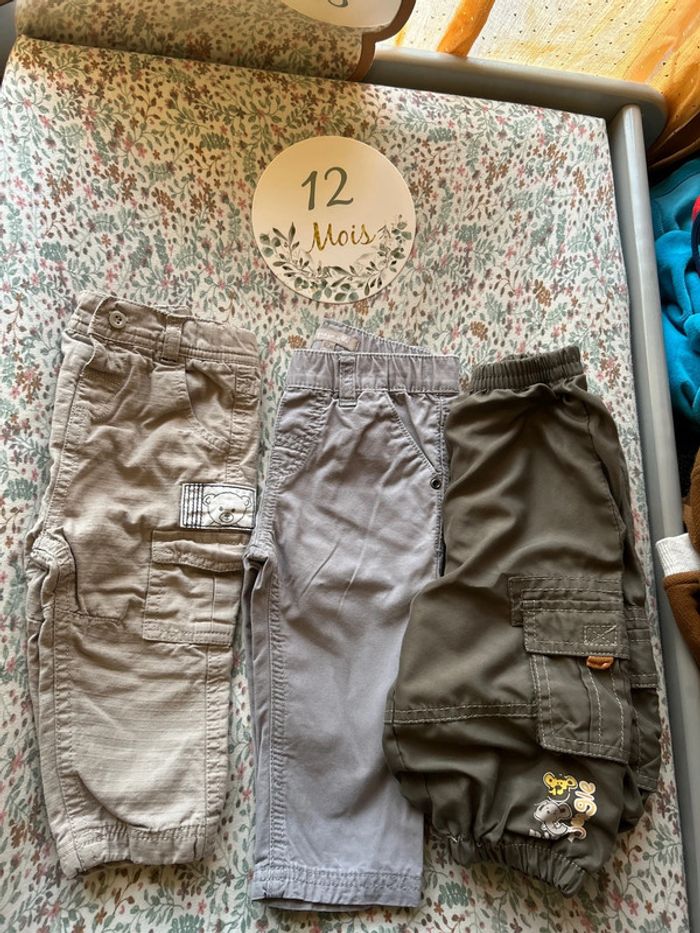 Lot de 3 pantalons 12 mois garçons