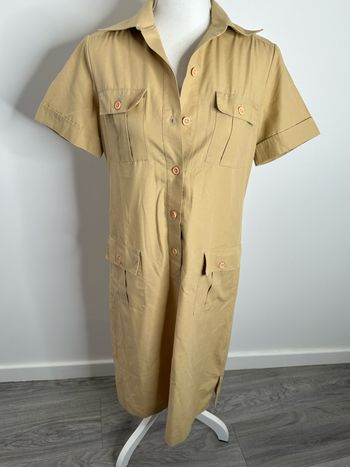 Robe saharienne beige Miss Helen Vintage T40 L