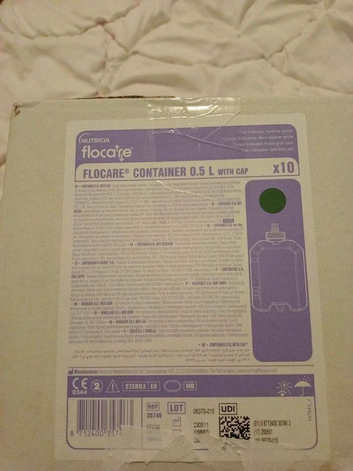 1 carton de 10 containers 500 ml in fit