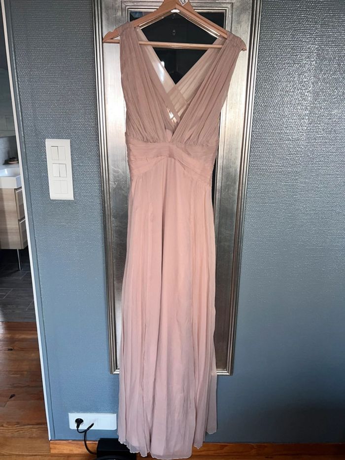 ASOS design : robe longue demoiselle d’honneur couleur blush taille 40 - photo numéro 2