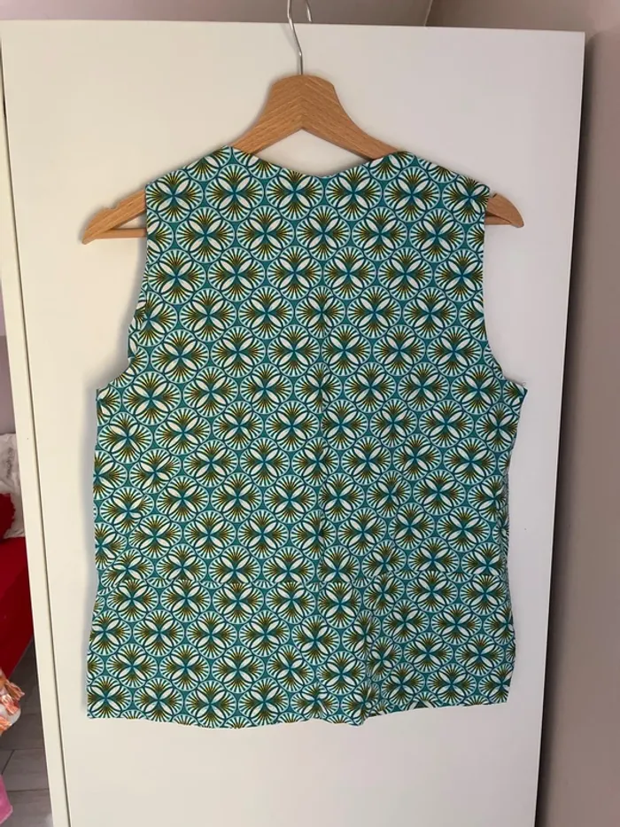 Blouse bleue fait main M - photo numéro 3
