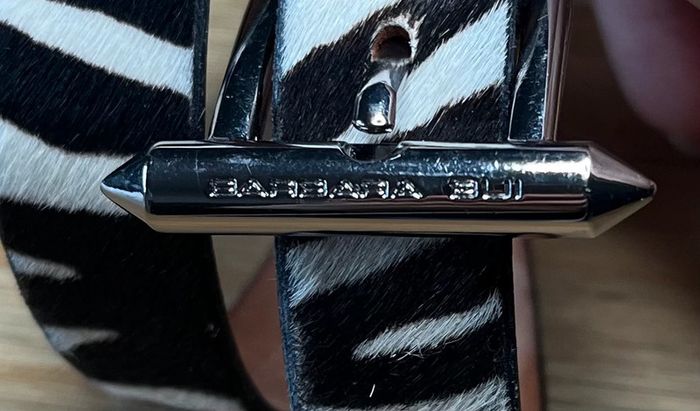 Bracelet Barbara Bui style ceinture – cuir motif zèbre – très bon état - photo numéro 2